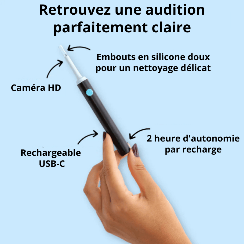 Kit de nettoyage auriculaire caméra HD