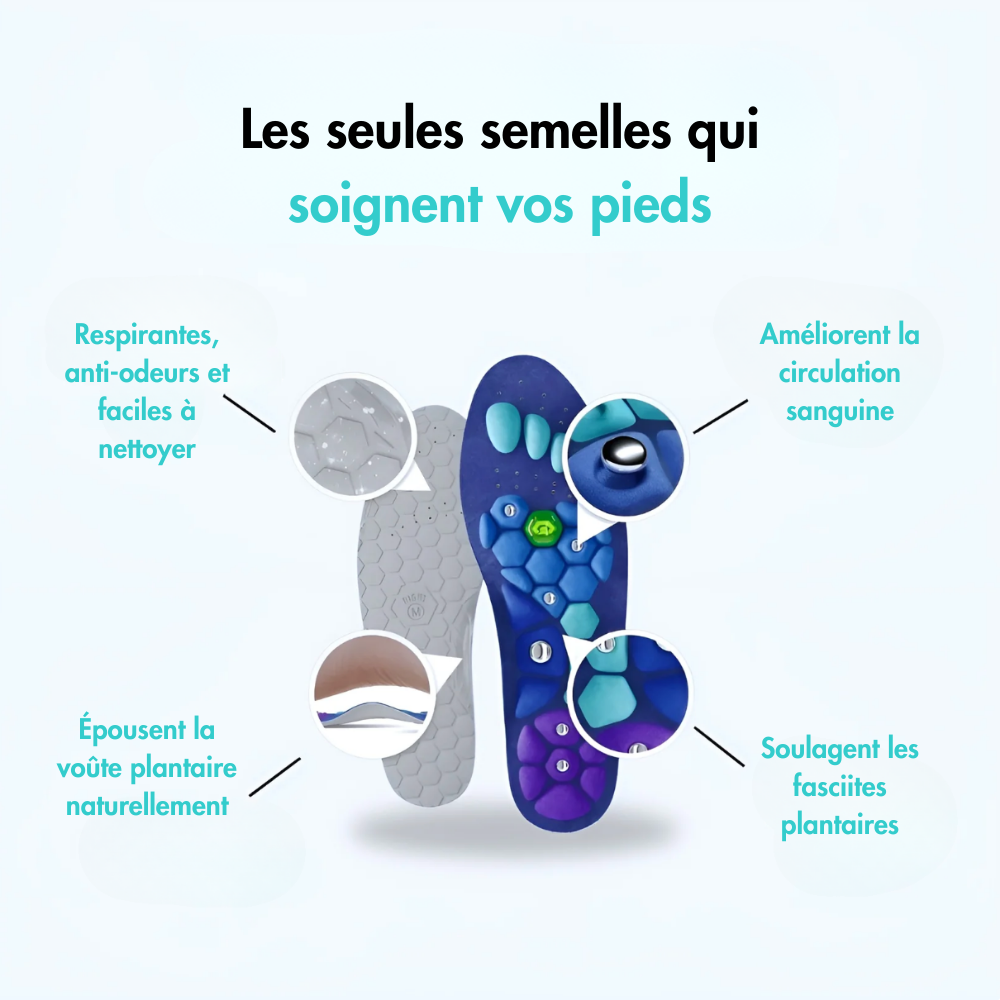 Semelles d’acupression magnétiques – Le soulagement à chaque pas