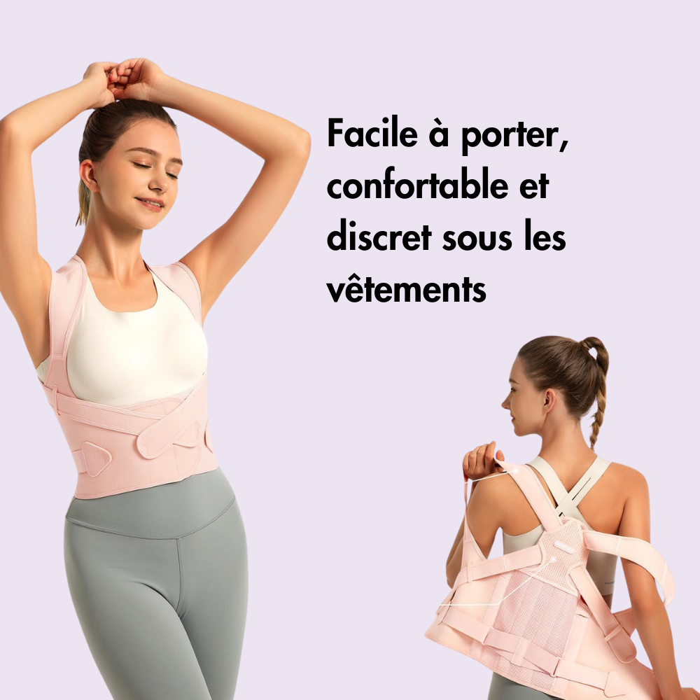 Correcteur de posture – 4 renforts dorsaux