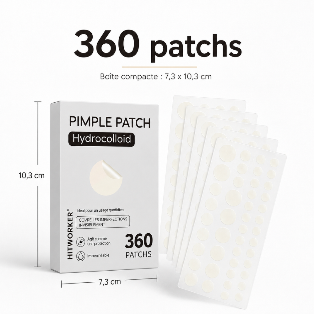Patchs boutons hydrocolloïdes – 360 pièces