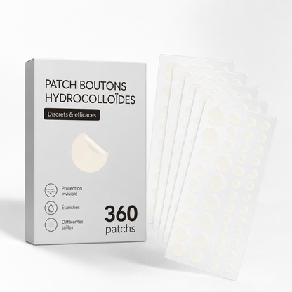 Patchs boutons hydrocolloïdes – 360 pièces