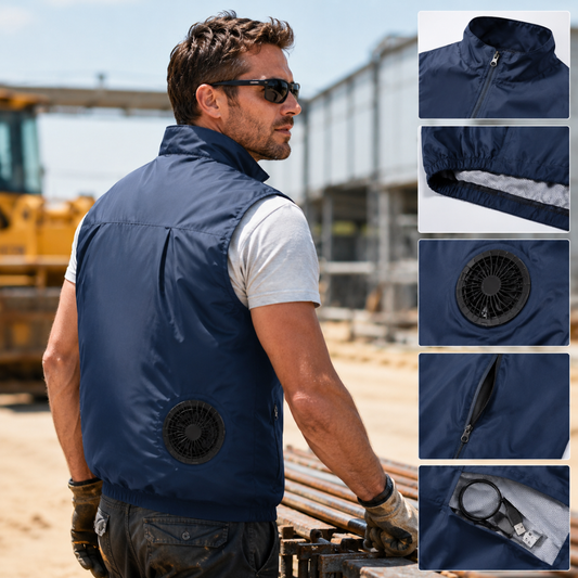 Gilet rafraîchissant avec double ventilateur USB