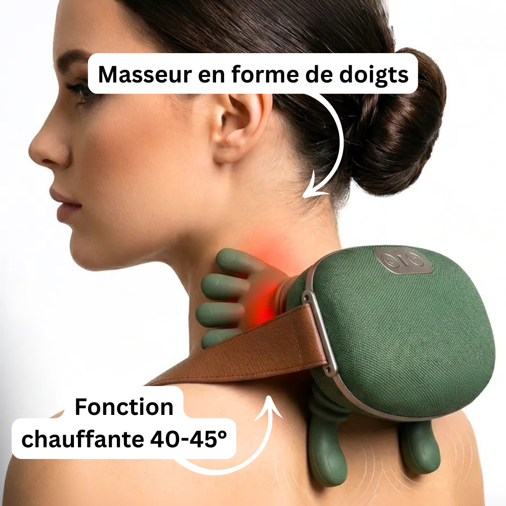 Masseur cervical shiatsu 4D avec chaleur – Relaxation profonde instantanée