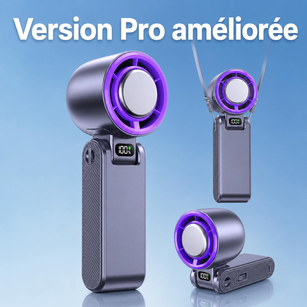 Mini ventilateur portable rechargeable – fraîcheur instantanée partout avec vous