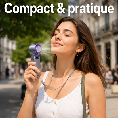 Mini ventilateur portable rechargeable – fraîcheur instantanée partout avec vous
