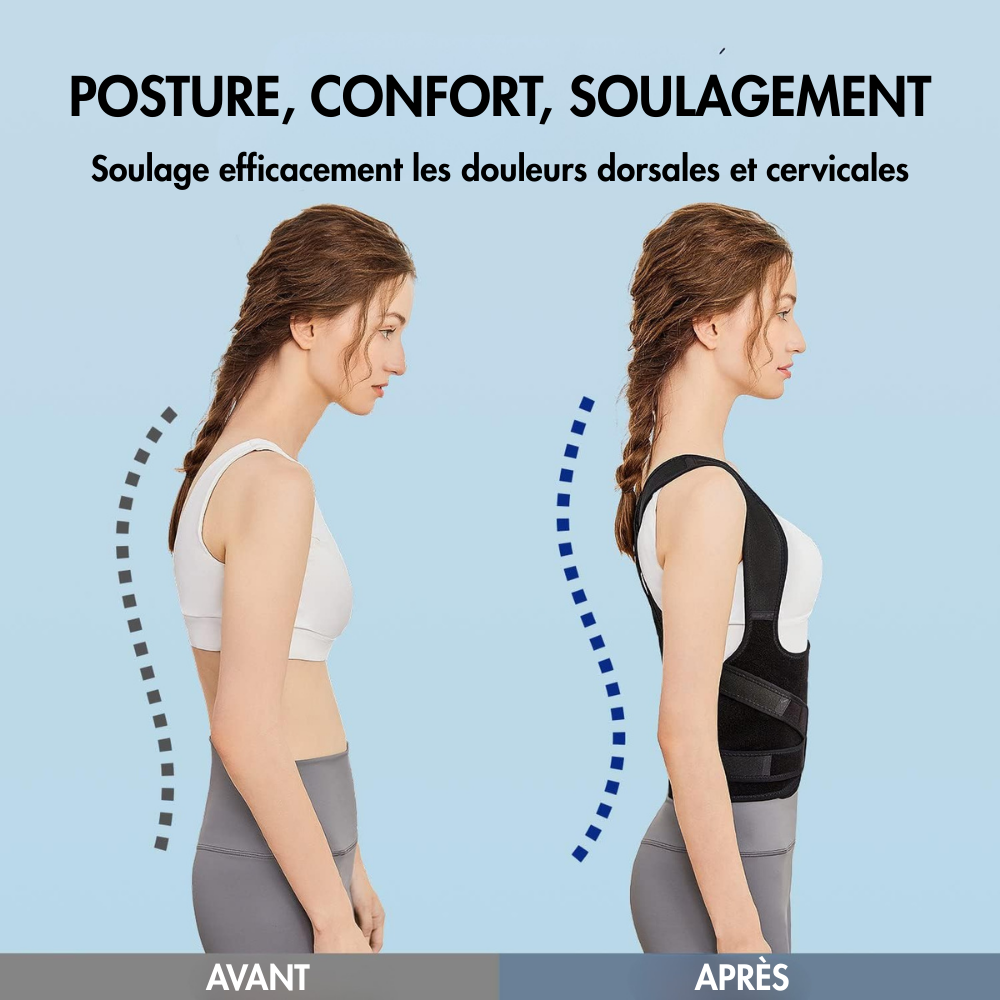 Correcteur de posture – 4 renforts dorsaux