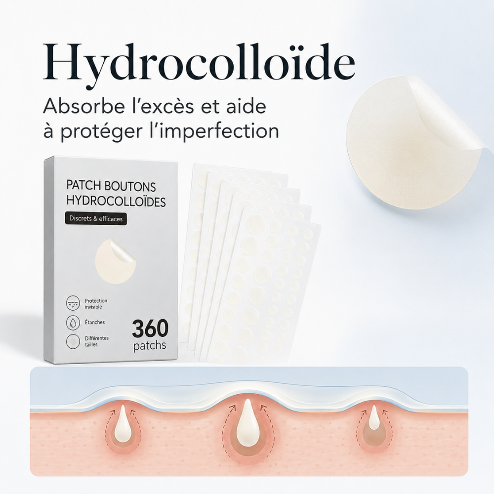 Patchs boutons hydrocolloïdes – 360 pièces