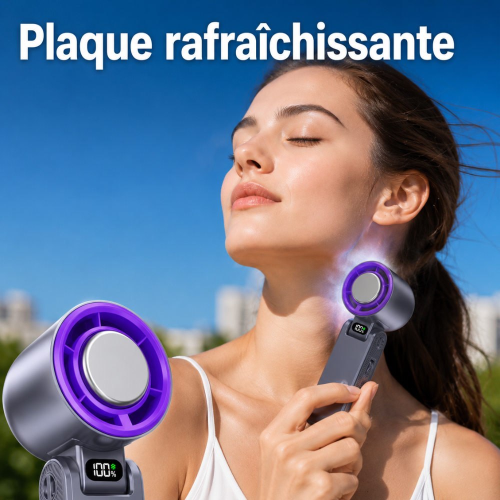 Mini ventilateur portable rechargeable – fraîcheur instantanée partout avec vous