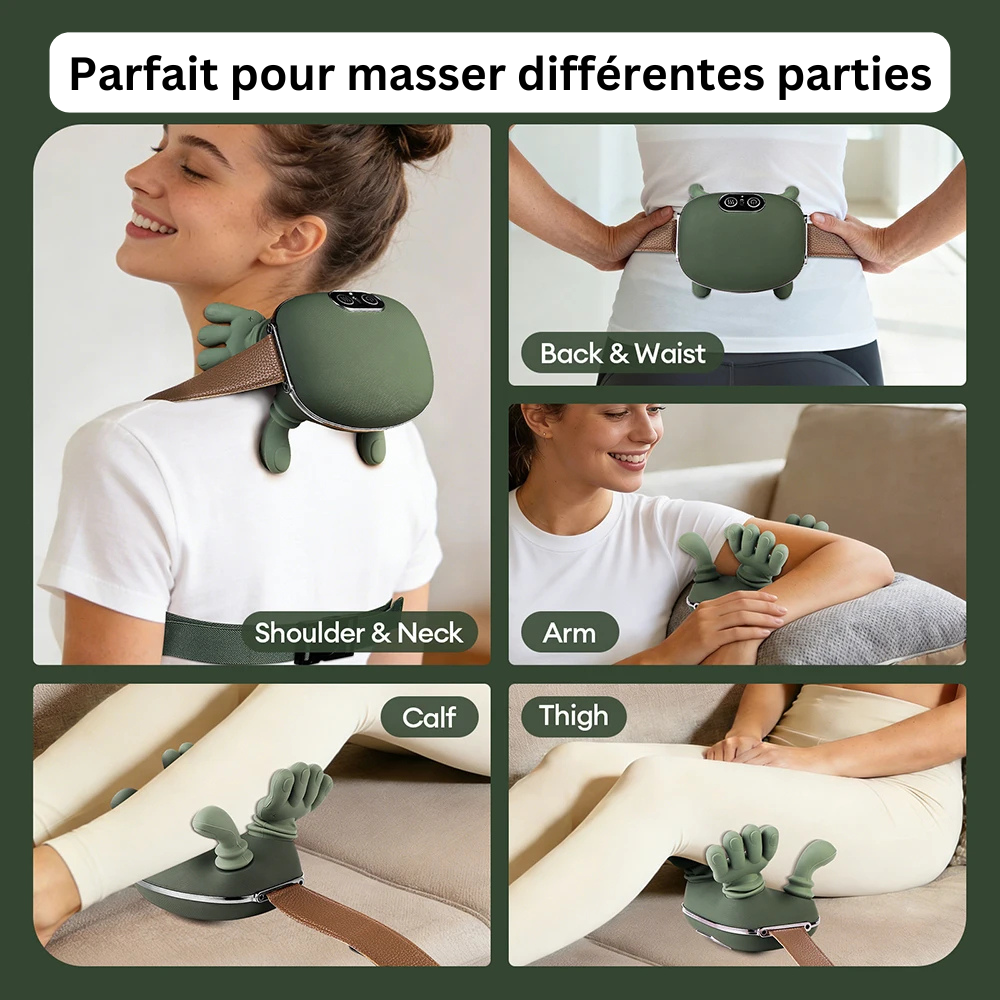 Masseur cervical shiatsu 4D avec chaleur – Relaxation profonde instantanée