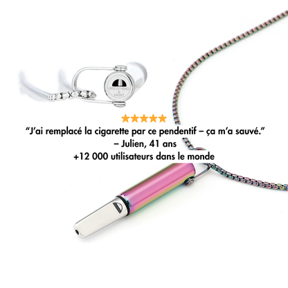Pendentif Respire – l’inhalateur pour arrêter de fumer (+3 Goûts offerts)