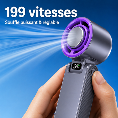 Mini ventilateur portable rechargeable – fraîcheur instantanée partout avec vous
