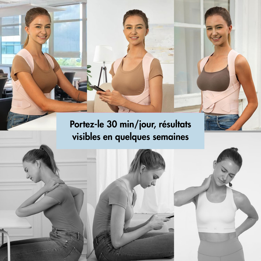 Correcteur de posture – 4 renforts dorsaux