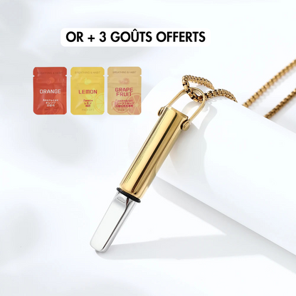 Pendentif Respire – l’inhalateur pour arrêter de fumer (+3 Goûts offerts)