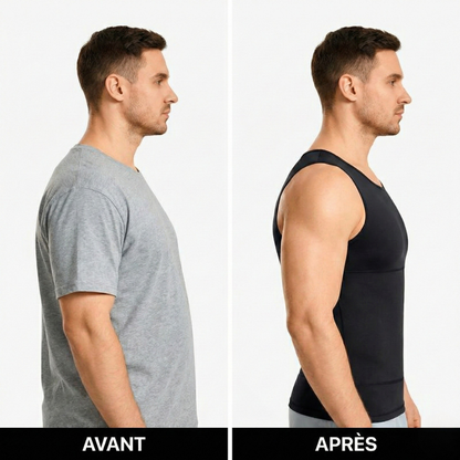 Débardeur gainant sculptant pour homme – Compression poitrine et ventre