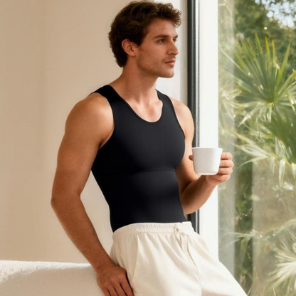 Débardeur gainant sculptant pour homme – Compression poitrine et ventre